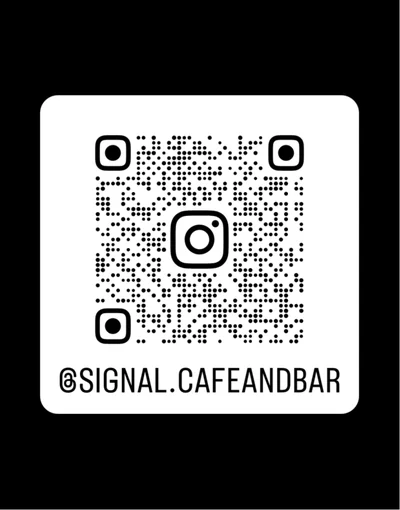 Instagram @signal.cafeandbar のQRコード（パソコンで見ている方は、スマートフォンで読み取れます）